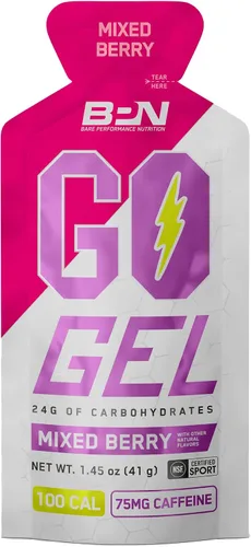 Miniatura 7 de BARE PERFORMANCE NUTRITION, BPN Go Gel Endurance, 24g de hidratos de carbono y 100 calorías por paquete, gel para correr vegano + sin gluten, 10