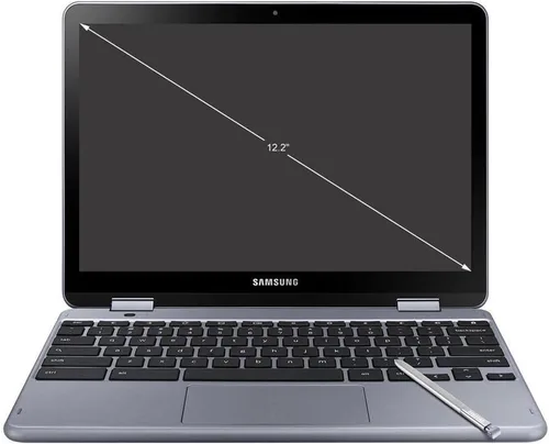 Miniatura 2 de Samsung - Plus Chromebook 2 en 1 con pantalla táctil de 12,2" - Intel Celeron - Memoria de 4 GB - Memoria flash eMMC de 32 GB - Stealth Silver