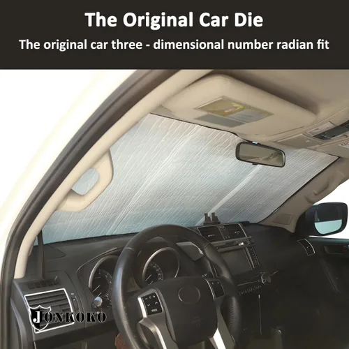 Miniatura 4 de Parasol para parabrisas de automóvil para Toyota Land Cruiser Prado FJ150, reflector de rayos UV plegable para ventana delantera y ventana completa