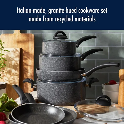 Miniatura 2 de Henckels Everlift Granite - Juego de utensilios de cocina antiadherentes de 10 piezas, fabricado en Italia, revestimiento antiadherente duradero