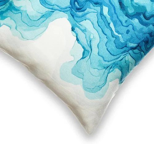 Miniatura 4 de Fab Habitat Almohadas para interiores y exteriores hechas de hilo de poliéster reciclado, resistente a las manchas, lavable a máquina, inserto Ondas