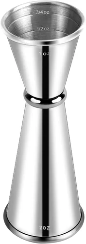 Miniatura 9 de Medidor para barman, Briout Jigger doble de cóctel japonés de primera calidad, acero inoxidable grado alimenticio 304, 2 OZ 1 OZ con mediciones