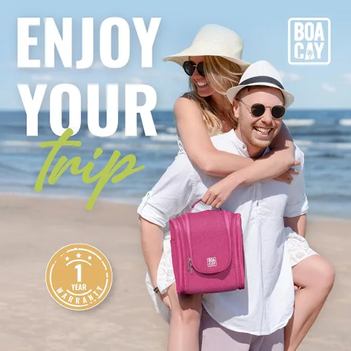 Miniatura 2 de Bolsa premium de artículos de aseo personal para viaje, para hombres y mujeres, bolsa de higiene, kit organizador de baño, con soporte de banda