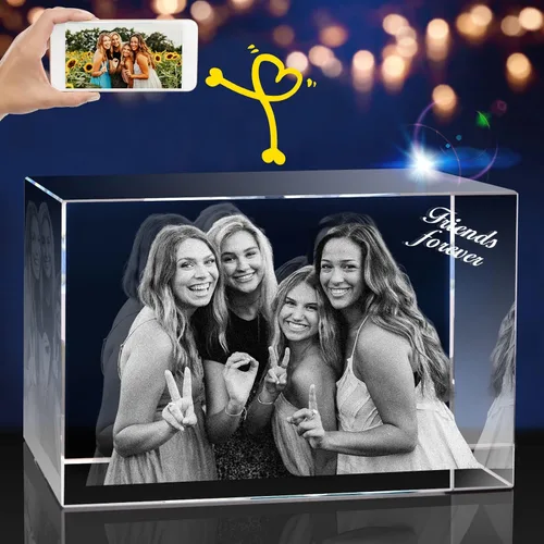 Miniatura 14 de Foto de Cristal 3D, Regalo Personalizado de Navidad, Regalos de Imagen Personalizada con Tu Propia Foto para Navidad, Día del Padre, Cumpleaños
