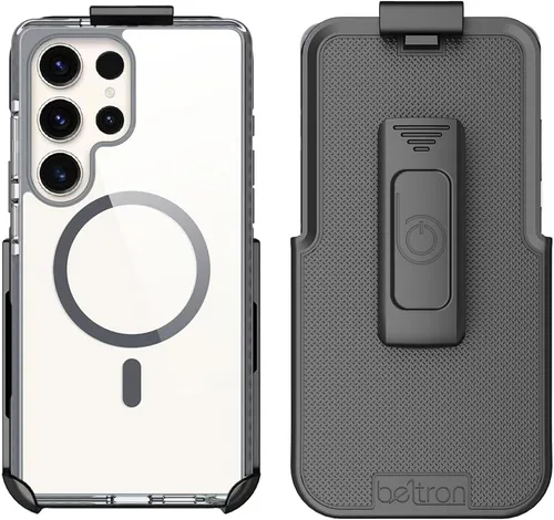Miniatura 3 de BELTRON Funda para cinturón para Samsung Galaxy S25 Ultra, funda protectora delgada transparente y funda de clip giratorio para cinturón, compatible