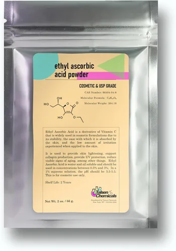 Miniatura 10 de Polvo de ácido ascórbico etílico y derivado estable de vitamina C que ayuda a absorber la vitamina C para la piel, mejorar el brillo de la piel