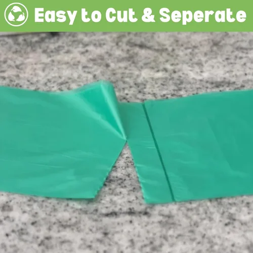 Miniatura 7 de Bolsas de basura pequeñas biodegradables de 1.2 galones (440 quilates) de 5 litros, ecológicas, color verde, mini bolsas de basura de 1 galón