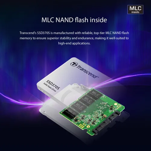 Miniatura 5 de Transcend 256GB MLC SATA III 6Gb/s 2.5" unidad de estado sólido 370 (TS256GSSD370S)