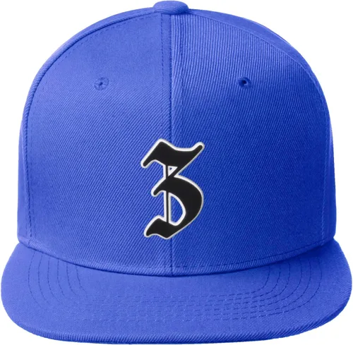 Miniatura 1601 de Daxton Gorra clásica con visera de billete plano con letras del alfabeto inglés antiguo de la A a la Z