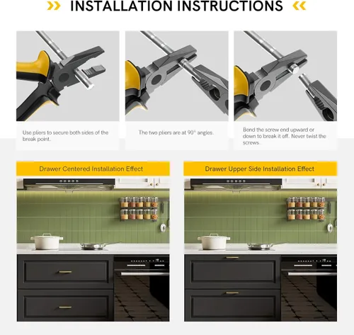 Miniatura 8 de Rergy Tiradores de cocina para gabinetes, paquete de 10 unidades doradas de 5 pulgadas con agujero central, herrajes cuadrados para cajones de Oro