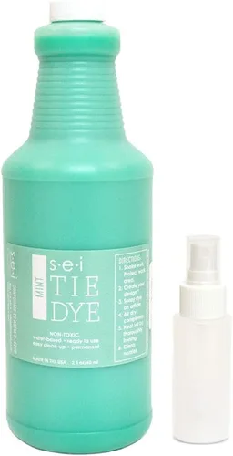 Miniatura 14 de SEI - Kit de teñido anudado aguamarina, tinte de tela para grupos grandes, 1 cuarto de galón (32 onzas), tinte teñido anudado premezclado, tinte