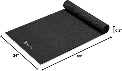 Miniatura 6 de Gaiam - Esterilla de yoga de calidad superior de 5mm, lisa, gruesa y antideslizante para todo tipo de ejercicios de yoga, pilates y gimnasia