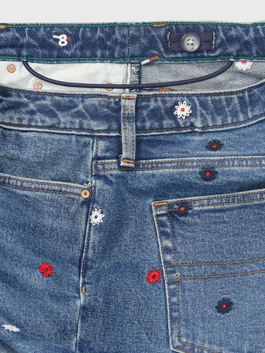 Miniatura 3 de Tommy Hilfiger Jeans adaptativos para mujer con bordado Tommy con cierre magnético