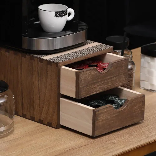 Miniatura 9 de DDYURI Organizador de Cajón Soporte para Cápsulas de Café - Accesorios de Almacenamiento de Cubiertos de Cocina/ Cajones K-Cup con Partición