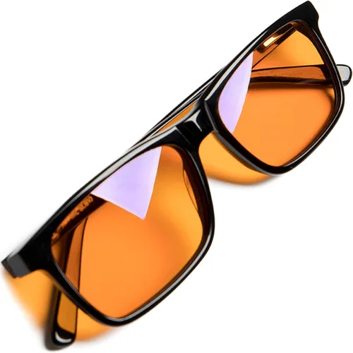 Lentes de bloqueo de luz azul naranja para un mejor sueño – 99.5% acetato de alta calidad para mujeres y hombres – Gafas de juego ámbar –