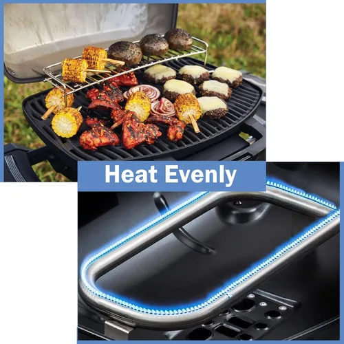 Miniatura 6 de Criditpid Tubo de quemador de parrilla 41862 para Weber Q200, Q220, Q2000, Q2200, 396000, 396001, 396002, 566002, 53060001, 20.5 pulgadas 304 piezas
