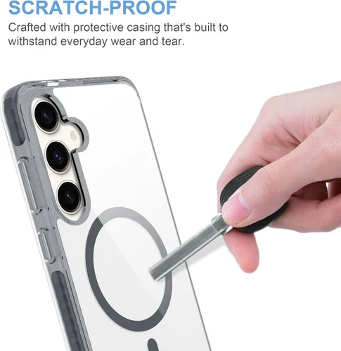 Miniatura 5 de BELTRON Funda para cinturón para Samsung Galaxy S25 Ultra, funda protectora delgada transparente y funda de clip giratorio para cinturón, compatible