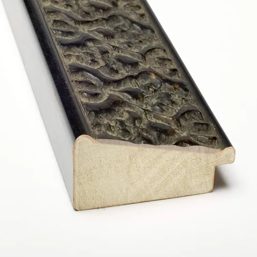 Miniatura 2 de Amanti Art Espejo de baño negro para sobre el fregadero, 31 x 33 pulgadas, espejo rectangular negro con relieve de Intaglio, marco de madera