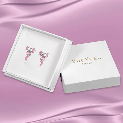 Miniatura 6 de Axolotl - Aretes de tuerca para mujer, de plata de ley 925, hipoalergénicos, joyería de animales