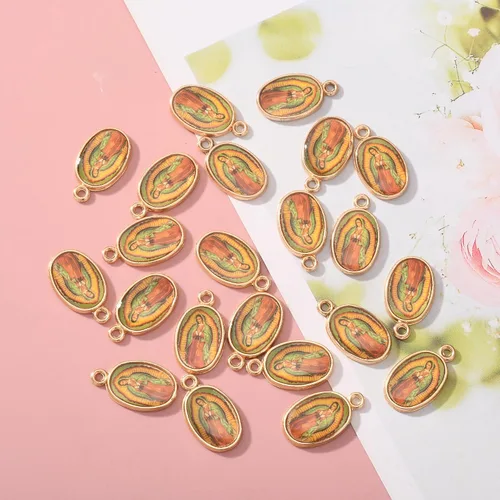 Miniatura 4 de 40 dijes clásicos de la Virgen María de Guadalupe para collares, pulseras y llaveros