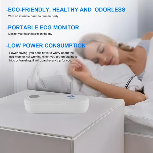 Miniatura 7 de Monitor portátil de ECG Registre y almacene señales de ECG de una sola derivación Monitorear y mostrar la frecuencia cardíaca para uso