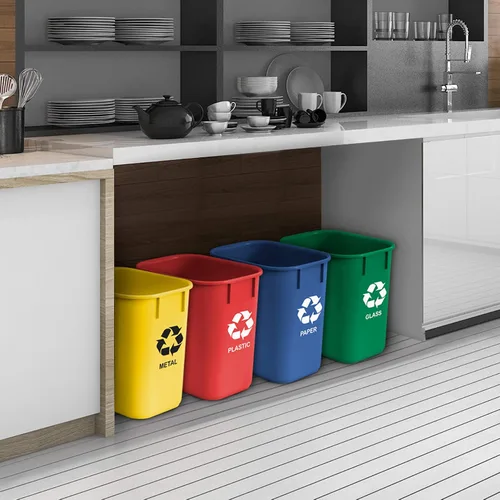 Miniatura 3 de Acrimet cubo de basura para reciclado 13 QT (4 unidades)