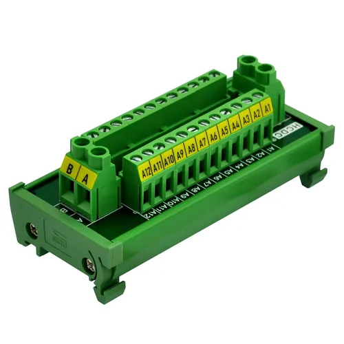 Módulo de distribución de bloque de terminales de posición 30Amp/300V 2x12 (montaje en carril DIN)
