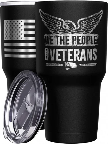 Miniatura 39 de We The People Holsters - Momma Bear - Vaso de café - Taza de viaje de café con bandera americana - Vaso grabado - Vaso termo doble - 30 onzas