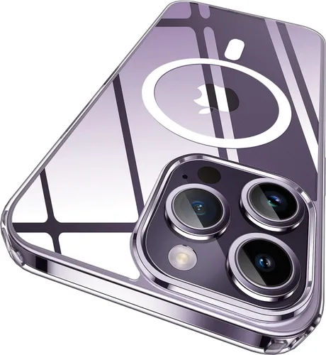 Miniatura 45 de SUCGLES Funda para iPhone 13 Pro Max con MagSafe, imán ultra fuerte N56, protección contra caídas de 12 pies, antiamarilleo, funda magnética