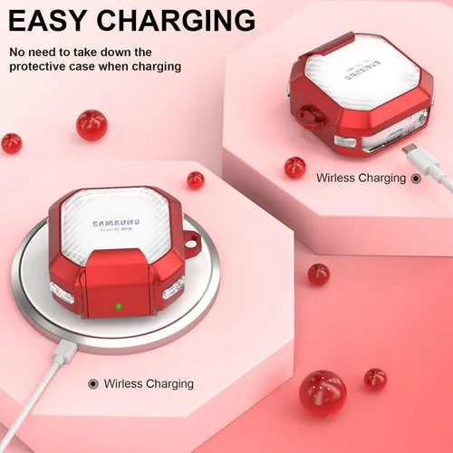 Miniatura 4 de Secure Lock - Funda transparente con diseño para Galaxy Buds FE (2023), Galaxy Buds2 Pro (2022), Galaxy Buds Pro (2021), Galaxy Buds 2 (2021)