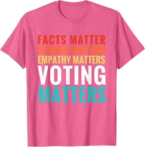 Miniatura 30 de Facts Matter Science Matters Voting Matters - Camiseta demócrata liberal, Negro, S