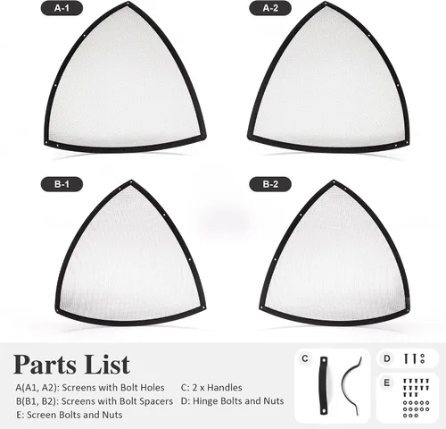 Miniatura 7 de SUNCREAT Accesorio para cubierta de chispas para fogatas al aire libre, protector de pantalla redondo de fácil apertura para patio, tapa de brasas