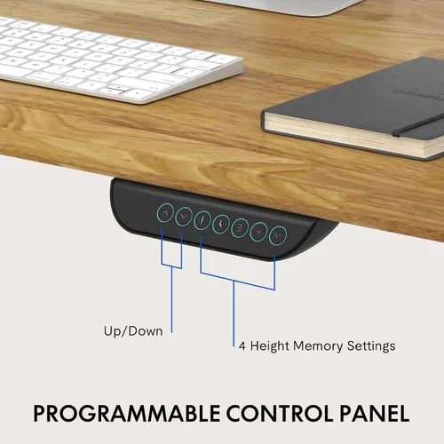 Miniatura 4 de FLEXISPOT E6 MAX - Escritorio de pie de 3 etapas de madera maciza con doble motor de 48 x 24 pulgadas, capacidad de peso de 330 libras, escritorio