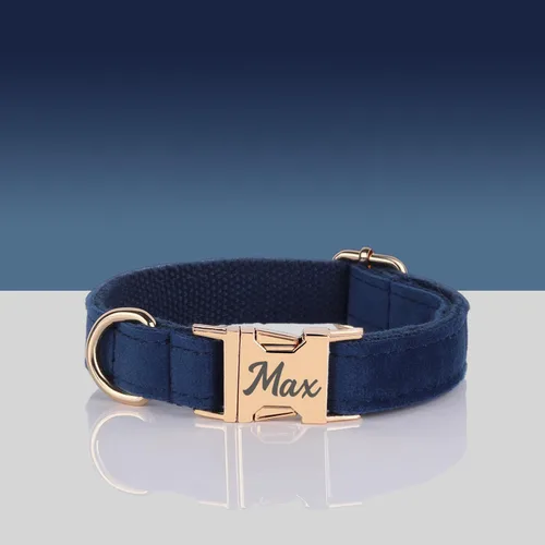 Miniatura 6 de Juego de arnés de terciopelo, regalo para dueños de mascotas, collar personalizado con nombre y número de teléfono, collar y correa personalizados