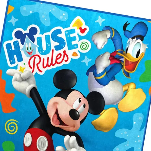 Miniatura 3 de Northwest - Manta Sherpa de Mickey Mouse de tacto de seda, 60" x 80", Buddies Rule