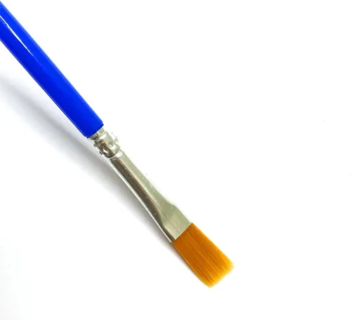 Miniatura 6 de Pinceles a granel con pelo plano de nailon, juego de pinceles para pintar, colorear con acuarela para clase de arte, escuela, niños, artista