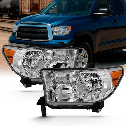 AKKON - Compatible con Toyota Tundra 2007-2013 + 2008-2017 Sequoia. Juego de faros delanteros estilo OE