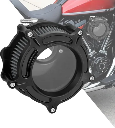 Miniatura 29 de Filtro de aire CNC para motocicleta Filtro de aire Limpiador de sistema de admisión (D-Para M8 Touring 17-23, Softail 18-24)