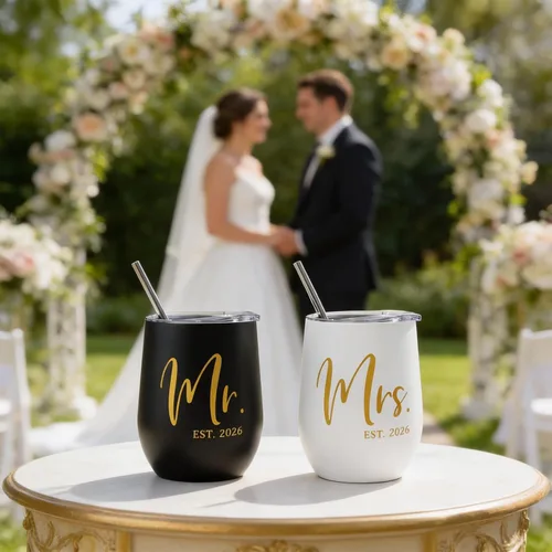 Miniatura 5 de ELEGANTPARK Mr and Mrs Gifts - Regalos de boda para parejas, regalo de compromiso para recién casados, regalo de compromiso para novios y novios