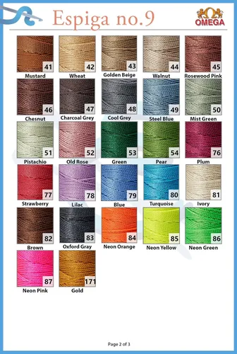 Miniatura 5 de N° 9 - 100% Cordón de Hilo de Nylon Omega para Tejer y Crochet - 01 Blanco
