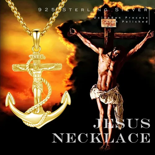 Miniatura 437 de Collar de plata de ley 925 con medalla de San Patrón, colgante de protección católica, amuleto, joyería religiosa para hombres y mujeres