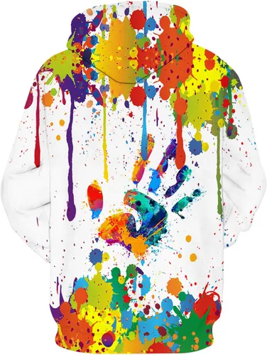 Miniatura 3 de Hgvoetty - Sudadera con capucha con estampado 3D, gráfico de diseño espacial, sin botones, unisex