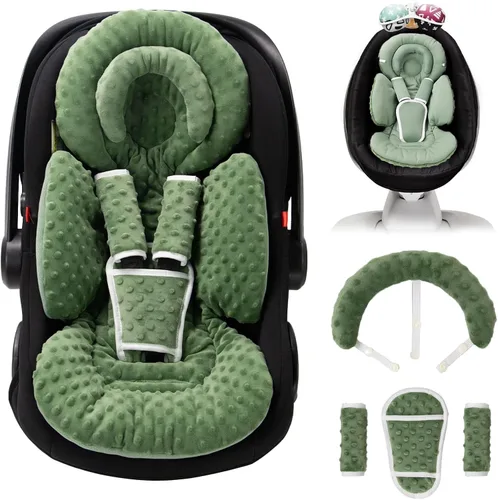 Miniatura 12 de TinlyFinly inserto de asiento de coche para bebé con almohadilla extra para prematuros a niños pequeños, inserto reversible para asiento de coche
