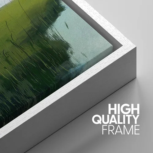 Miniatura 5 de SIGNWIN Lienzo enmarcado para pared, juego de arte sereno de pantanos con humedales verdes e ilustraciones de agua tranquila, arte moderno