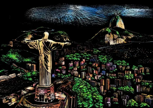 Miniatura 8 de M MUGIT - Papel de pintura para rascar arcoíris (A4) para adultos y niños, tablero de rascar con vista nocturna DIY, juego de arte de grabado: 4