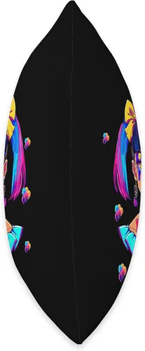 Miniatura 2 de Cute Streetwear synthwave 80s 90s retro anime girls clown Throw Pillow