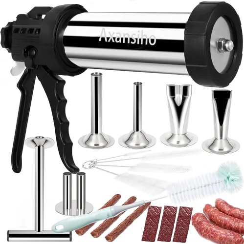 Kits de pistola de cecina de gran capacidad de acero inoxidable de 2.1 LB, fabricante profesional de cecina, cañón tirador de cecina, pistola de