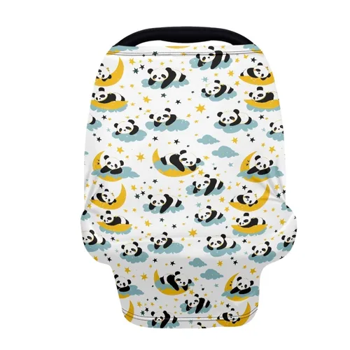 Miniatura 14 de Binienty Funda de lactancia con estampado de vaca azteca para recién nacidos, niñas y niños, fundas elásticas y transpirables para asientos