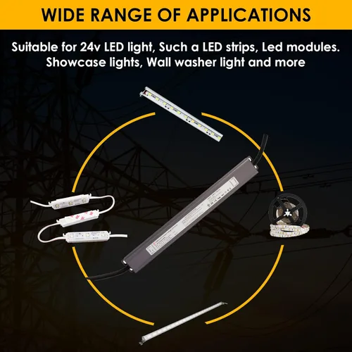 Miniatura 5 de UL enumeró 24v 60w impermeable LED fuente de alimentación de luz clase 2 100-277v CA a CC para módulos de tira de luz LED