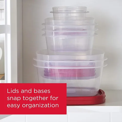 Miniatura 3 de Rubbermaid Contenedores de almacenamiento de alimentos de 42 piezas con tapas